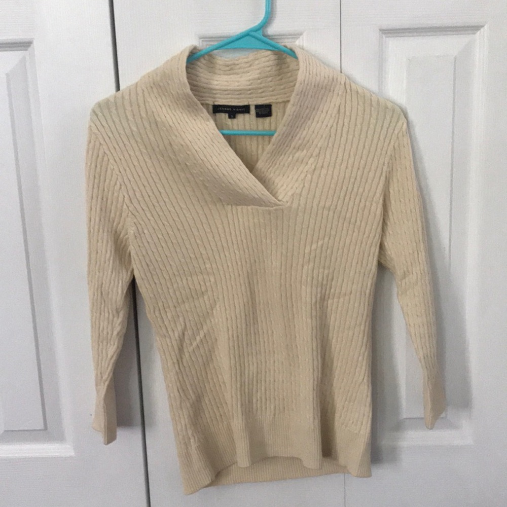 cream sweater
